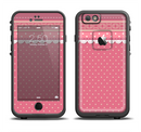 The Pink & White Polka Dot Pattern V4 Apple iPhone 6/6s Plus LifeProof Fre Case Skin Set