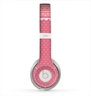 The Pink & White Polka Dot Pattern V4 Skin for the Beats by Dre Solo 2 Headphones
