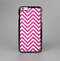 The Pink & White Sharp Glitter Print Chevron Skin-Sert Case for the Apple iPhone 6 Plus