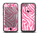 The Pink & White Vector Zebra Print Apple iPhone 6/6s LifeProof Fre Case Skin Set