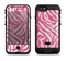 The Pink & White Vector Zebra Print Apple iPhone 6/6s LifeProof Fre POWER Case Skin Set