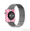 The Pink & White Vector Zebra Print Full-Body Skin Kit for the Apple Watch