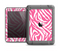 The Pink & White Vector Zebra Print Apple iPad Air LifeProof Fre Case Skin Set