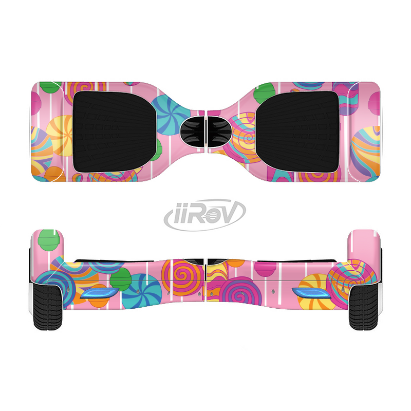 The Pink With Vector Color Treats Full-Body Skin Set for the Smart Drifting SuperCharged iiRov HoverBoard