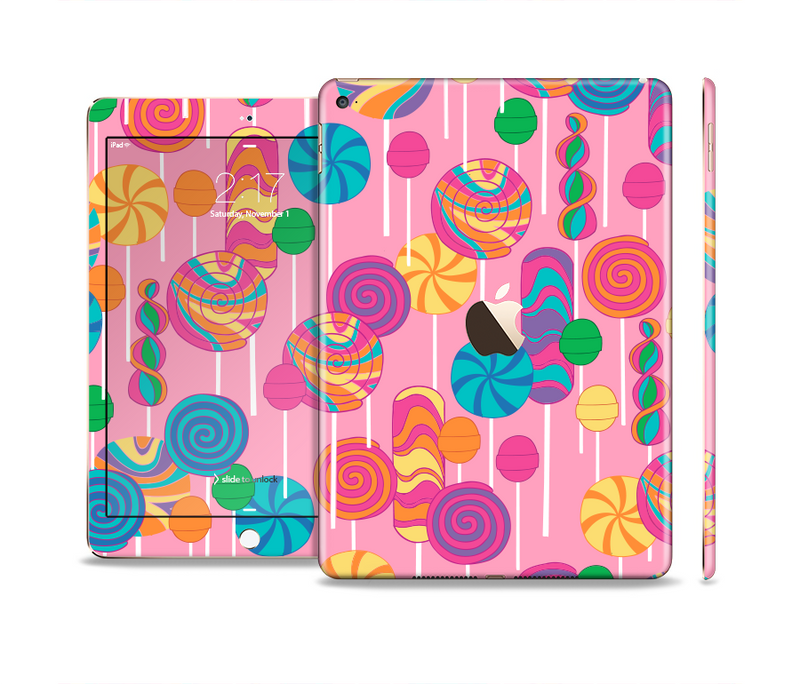 The Pink With Vector Color Treats Skin Set for the Apple iPad Pro