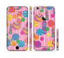 The Pink With Vector Color Treats Sectioned Skin Series for the Apple iPhone 6/6s Plus