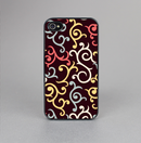 The Pink, Yellow and Blue Vector Swirls Skin-Sert for the Apple iPhone 4-4s Skin-Sert Case