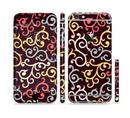 The Pink, Yellow and Blue Vector Swirls Sectioned Skin Series for the Apple iPhone 6s Plus