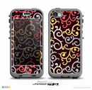 The Pink, Yellow and Blue Vector Swirls Skin for the iPhone 5c nüüd LifeProof Case