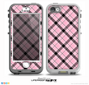 The Pink & Black Plaid Skin for the iPhone 5-5s NUUD LifeProof Case for the LifeProof Skin