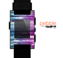 The Pink & Blue Dyed Wood Skin for the Pebble SmartWatch