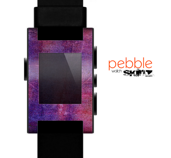 The Pink & Blue Grungy Surface Texture Skin for the Pebble SmartWatch