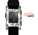 The Pink & Green Floral Paisley Skin for the Pebble SmartWatch
