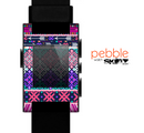 The Pink & Teal Modern Colored Aztec Pattern Skin for the Pebble SmartWatch
