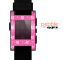 The Pink & Tiny White Floral Pattern Skin for the Pebble SmartWatch