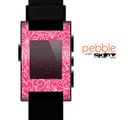The Pink & White Abstract Illustration V3 Skin for the Pebble SmartWatch