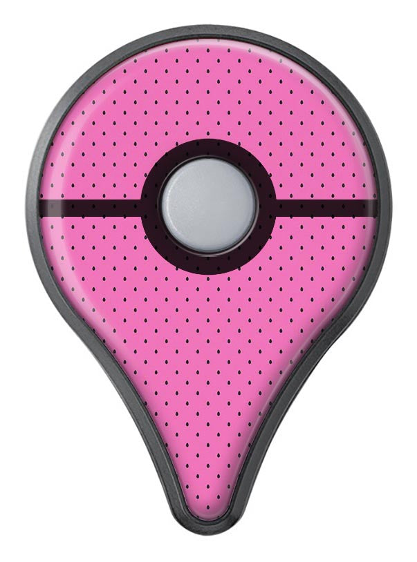 The Pink and Black Micro Polka Dot Pattern Pokémon GO Plus Vinyl Protective Decal Skin Kit