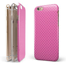 The Pink and Black Micro Polka Dot Pattern iPhone 6/6s or 6/6s Plus 2-Piece Hybrid INK-Fuzed Case