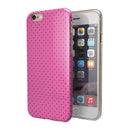 The Pink and Black Micro Polka Dot Pattern iPhone 6/6s or 6/6s Plus 2-Piece Hybrid INK-Fuzed Case