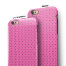 The Pink and Black Micro Polka Dot Pattern iPhone 6/6s or 6/6s Plus 2-Piece Hybrid INK-Fuzed Case