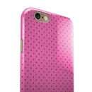 The Pink and Black Micro Polka Dot Pattern iPhone 6/6s or 6/6s Plus 2-Piece Hybrid INK-Fuzed Case