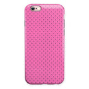 The Pink and Black Micro Polka Dot Pattern iPhone 6/6s or 6/6s Plus 2-Piece Hybrid INK-Fuzed Case