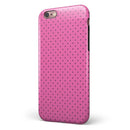 The Pink and Black Micro Polka Dot Pattern iPhone 6/6s or 6/6s Plus 2-Piece Hybrid INK-Fuzed Case