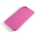 The Pink and Black Micro Polka Dot Pattern iPhone 6/6s or 6/6s Plus 2-Piece Hybrid INK-Fuzed Case