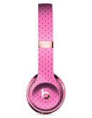 The Pink and Black Micro Polka Dot Pattern Full-Body Skin Kit for the Beats by Dre Solo 3 Wireless Headphones