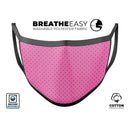 The Pink and Black Micro Polka Dot Pattern - Made in USA Mouth Cover Unisex Anti-Dust Cotton Blend Reusable & Washable Face Mask with Adjustable Sizing for Adult or Child