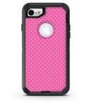 The Pink and Black Micro Polka Dot Pattern - iPhone 7 or 8 OtterBox Case & Skin Kits