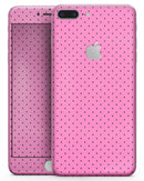 The Pink and Black Micro Polka Dot Pattern - Skin-kit for the iPhone 8 or 8 Plus