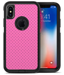 The Pink and Black Micro Polka Dot Pattern - iPhone X OtterBox Case & Skin Kits