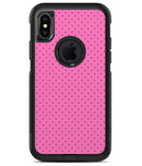 The Pink and Black Micro Polka Dot Pattern - iPhone X OtterBox Case & Skin Kits