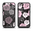 The Pink and Black Rose Pattern V3 Apple iPhone 6/6s LifeProof Fre Case Skin Set