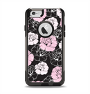 The Pink and Black Rose Pattern V3 Apple iPhone 6 Otterbox Commuter Case Skin Set