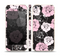 The Pink and Black Rose Pattern V3 Skin Set for the Apple iPhone 5s