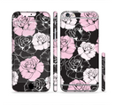 The Pink and Black Rose Pattern V3 Sectioned Skin Series for the Apple iPhone 6s Plus