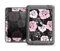 The Pink and Black Rose Pattern V3 Apple iPad Air LifeProof Fre Case Skin Set