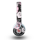 The Pink and Black Rose Pattern V3 Skin for the Beats by Dre Mixr Headphones