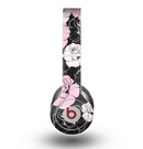 The Pink and Black Rose Pattern V3 Skin for the Beats by Dre Original Solo-Solo HD Headphones