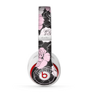 The Pink and Black Rose Pattern V3 Skin for the Beats by Dre Studio (2013+ Version) Headphones