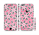 The Pink and Black Vector Floral Pattern Sectioned Skin Series for the Apple iPhone 6s Plus