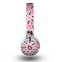 The Pink and Black Vector Floral Pattern Skin for the Beats by Dre Mixr Headphones
