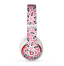 The Pink and Black Vector Floral Pattern Skin for the Beats by Dre Studio (2013+ Version) Headphones