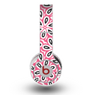 The Pink and Black Vector Floral Pattern Skin for the Original Beats by Dre Wireless Headphones