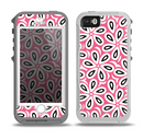 The Pink and Black Vector Floral Pattern Skin for the iPhone 5-5s OtterBox Preserver WaterProof Case
