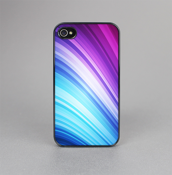 The Pink and Blue Glowing Neon Wave Skin-Sert for the Apple iPhone 4-4s Skin-Sert Case
