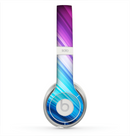 The Pink and Blue Glowing Neon Wave Skin for the Beats by Dre Solo 2 Headphones
