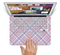 The Pink and Blue Layered Plaid Pattern V4 Skin Set for the Apple MacBook Pro 15" with Retina Display